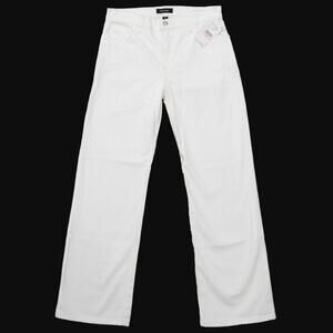 Karen Kane Off White Cropped Straight Leg Jeans Size 10